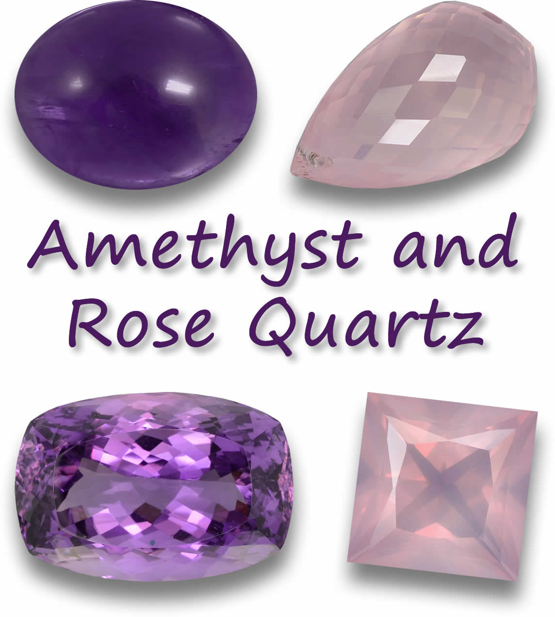Ametista e Quartzo Rosa