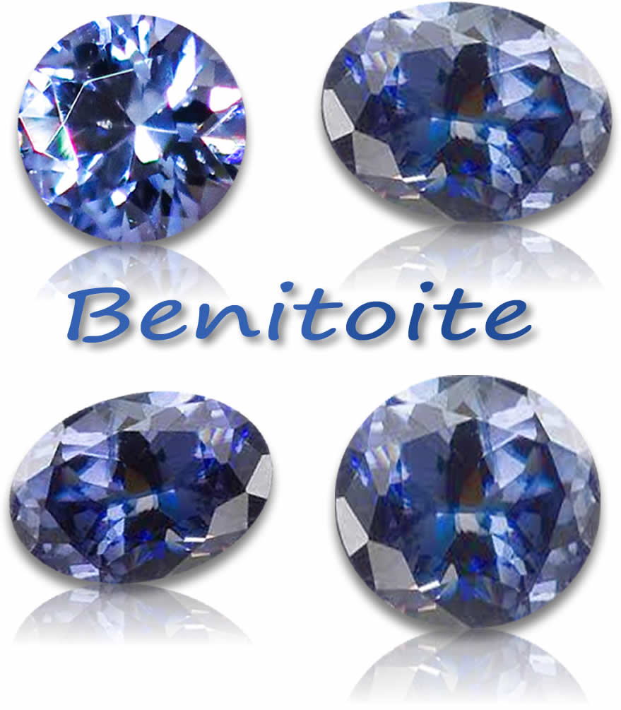 Pedras preciosas naturais de benitoita