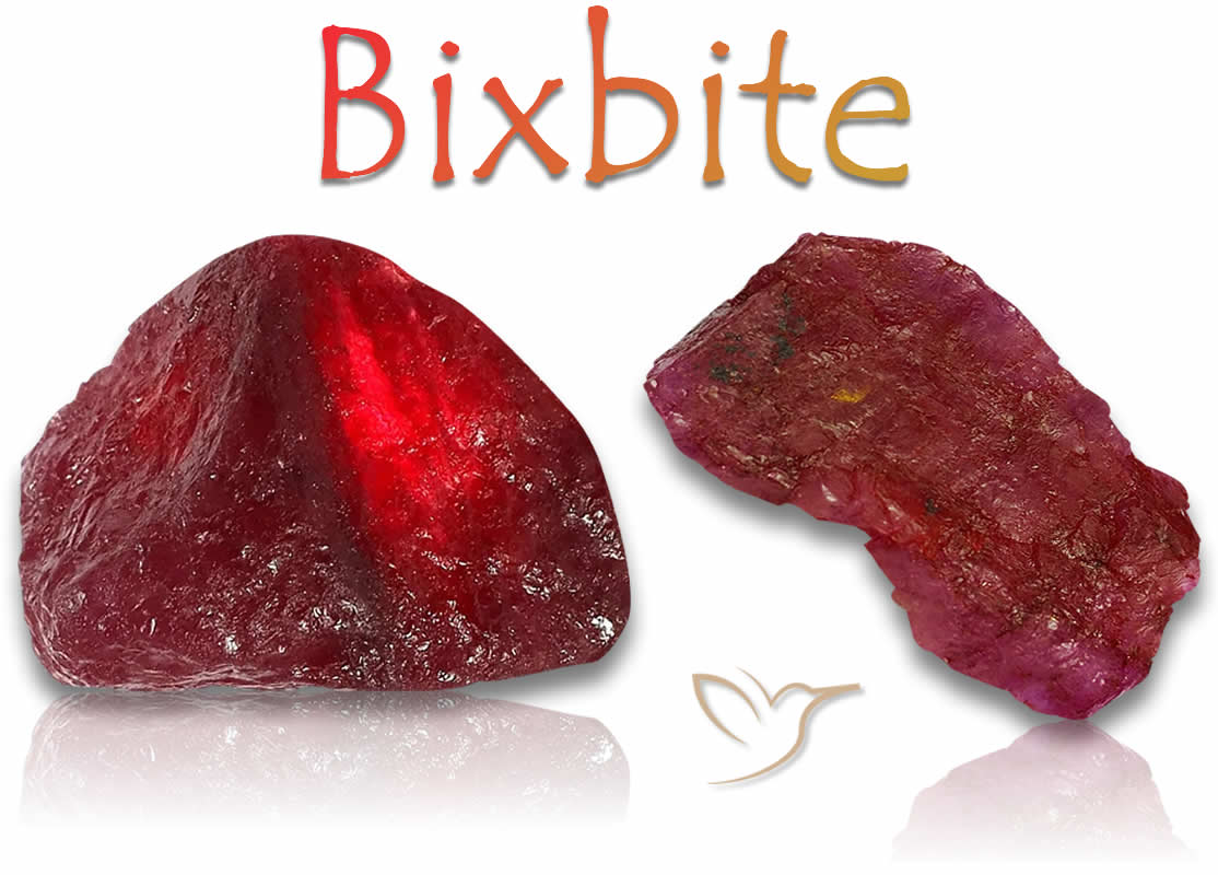 Pedras Bixbite ásperas