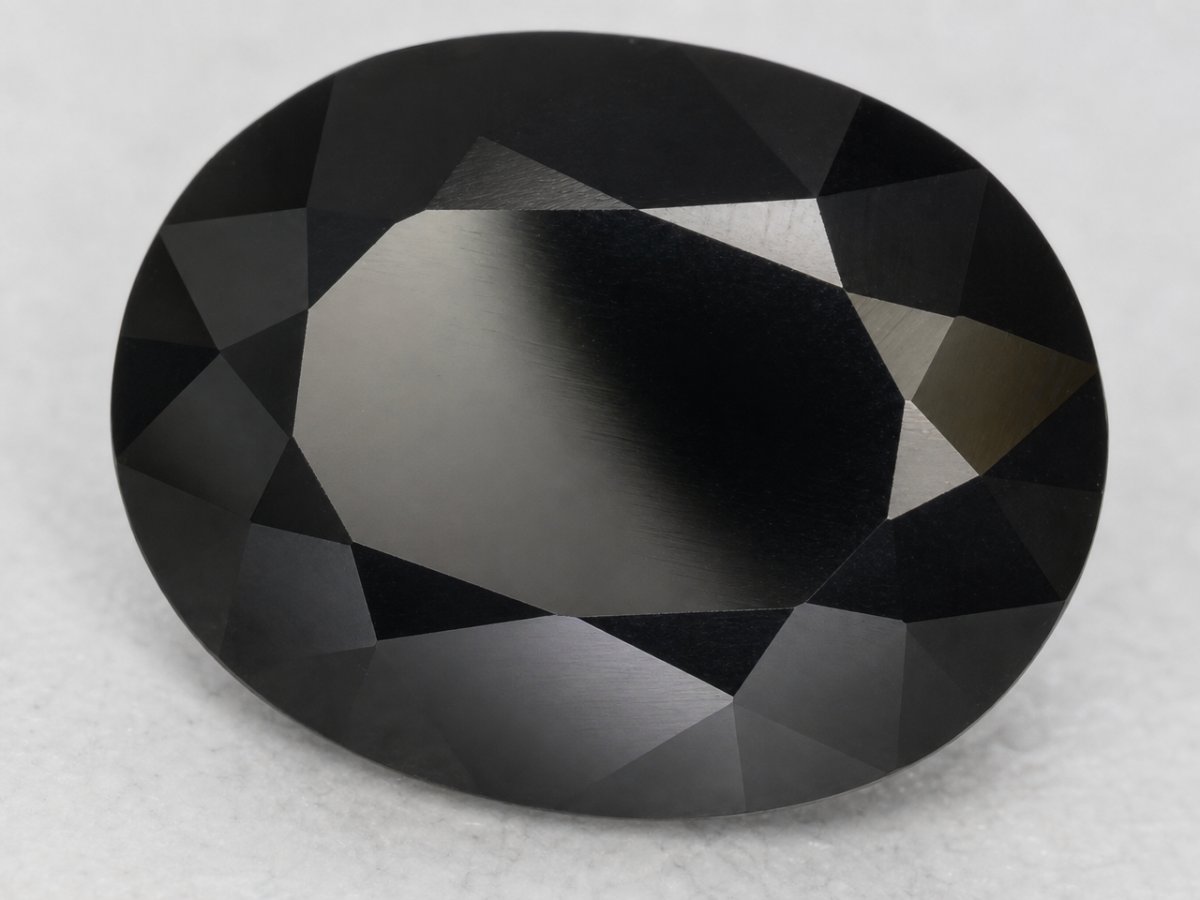 Visão aproximada de gemas naturais de turmalina negra.
