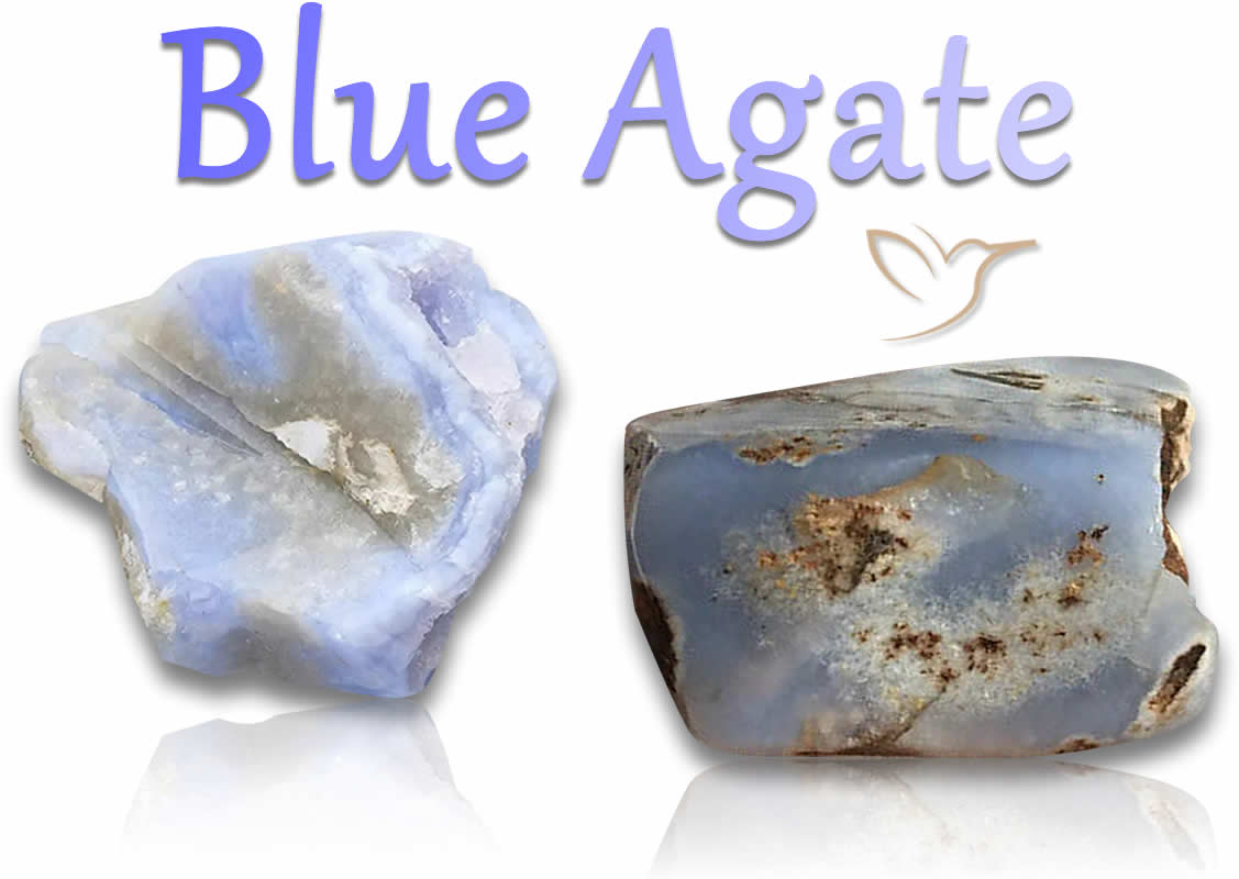 Pedras Brutas de Ágata Azul