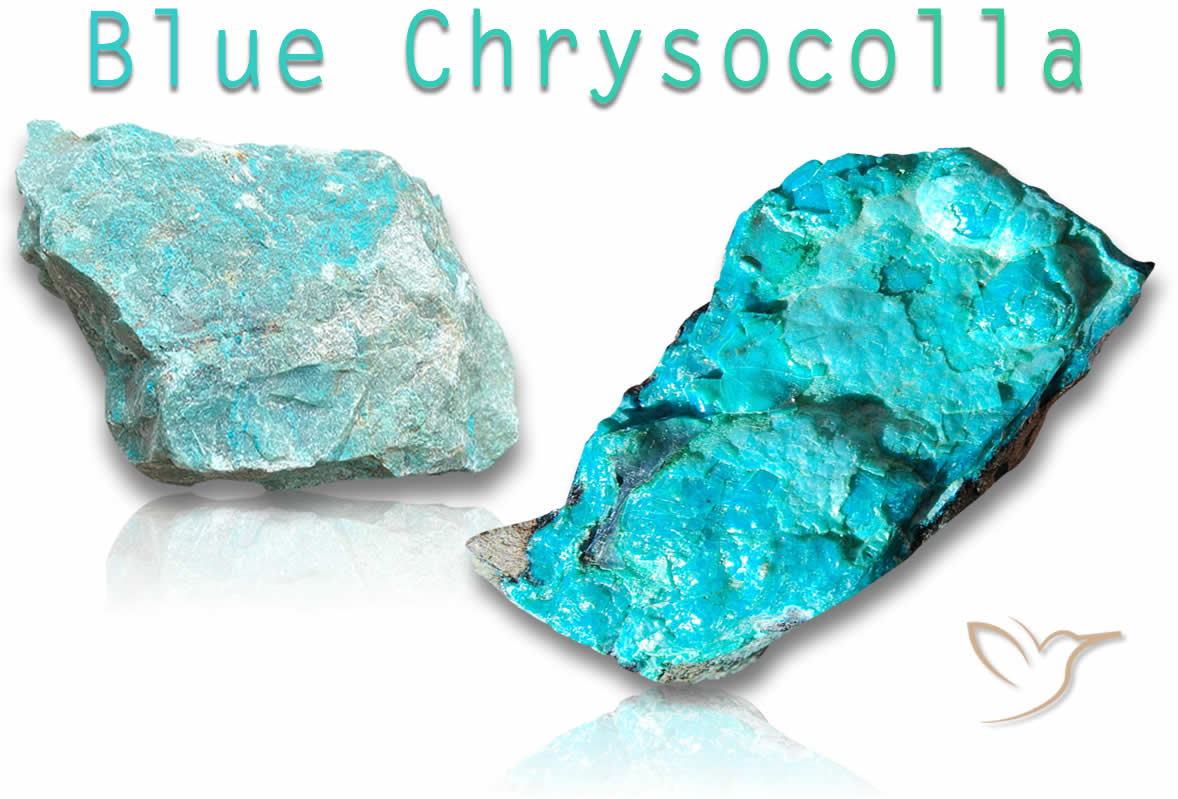 Pedras Brutas de Crisocola Azul
