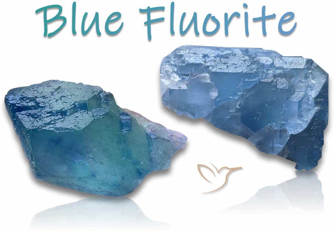Pedras Brutas de Fluorita Azul