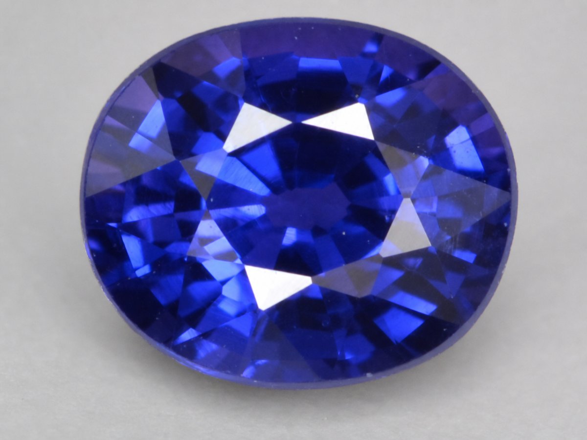 Close-up view of natural Blue Sapphire gemstones