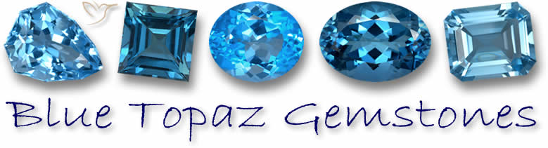 Pedras preciosas de topázio azul
