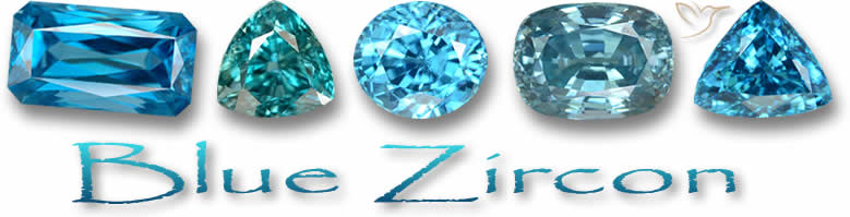 Pedras preciosas de zircônia azul