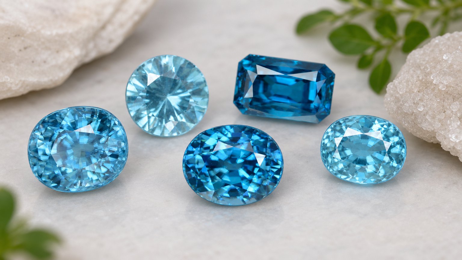 Gemas de zircônia azul natural - guia de compra