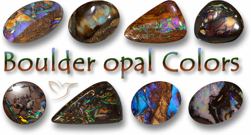 Cores de opala de pedregulho