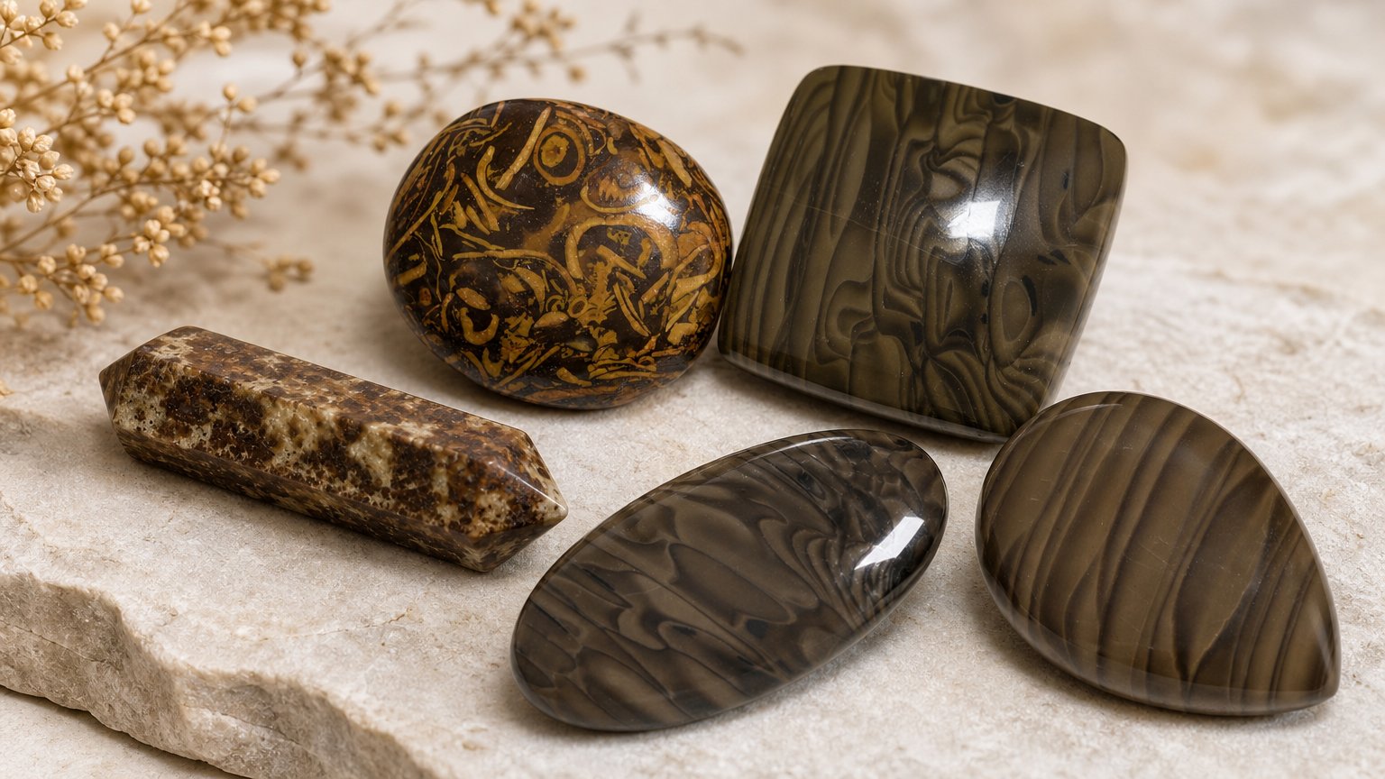 Gemas de Jaspe Marrom Natural - guia de compra