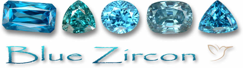 Pedras preciosas de zircônia azul