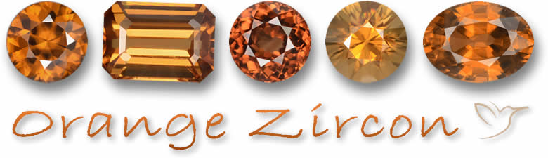 Pedras preciosas de zircônia laranja