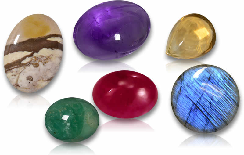 Pedras preciosas naturais cabochão