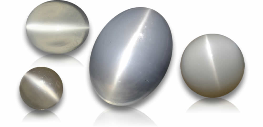 Pedras preciosas de pedra da lua olho de gato - imagem grande