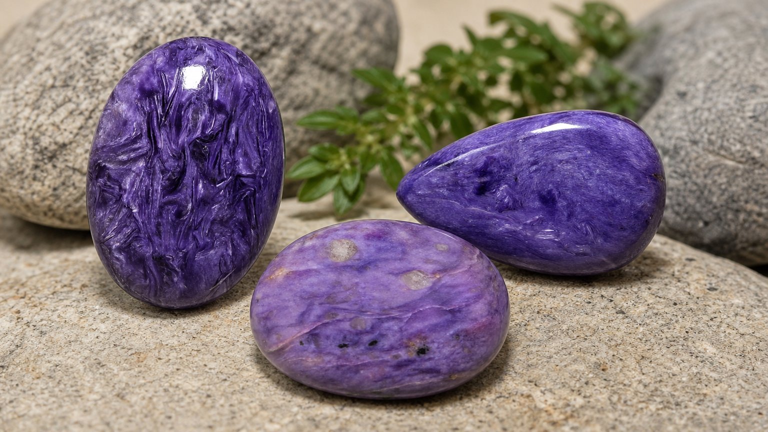 Gemas de charoíta natural - guia de compra