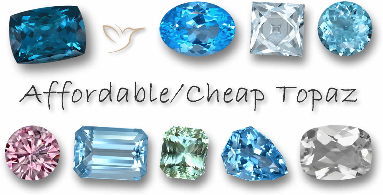Pedras preciosas de topázio acessíveis