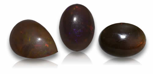 Pedras preciosas de opala de chocolate