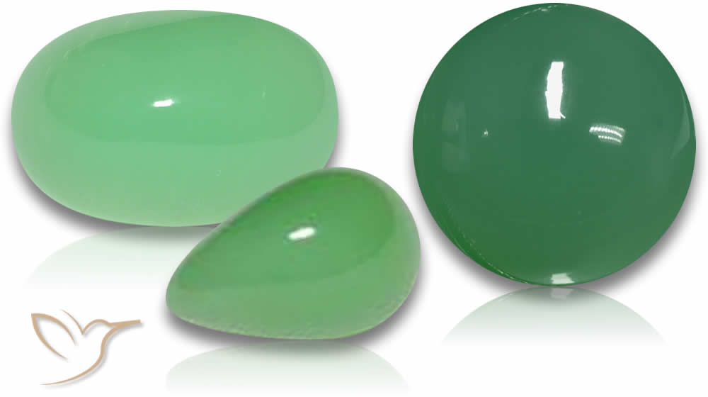 Pedras preciosas de crisoprase