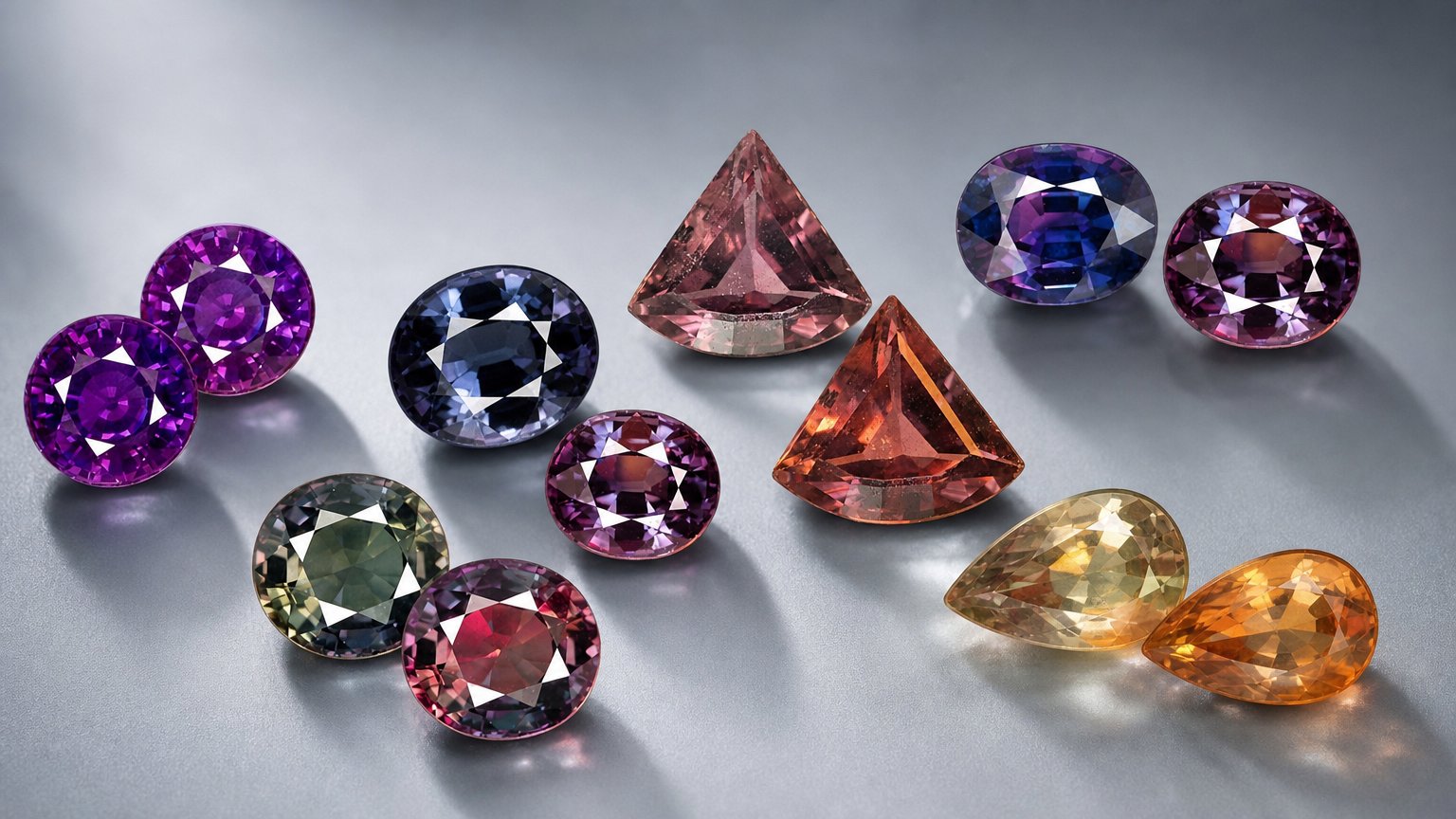 Gemas de safira com mudança de cor natural - guia de compra