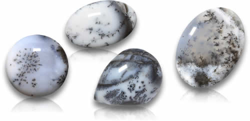 Pedras preciosas de ágata dendrítica