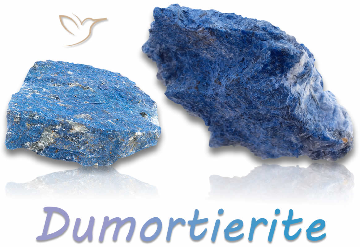 Pedras brutas de dumortierita