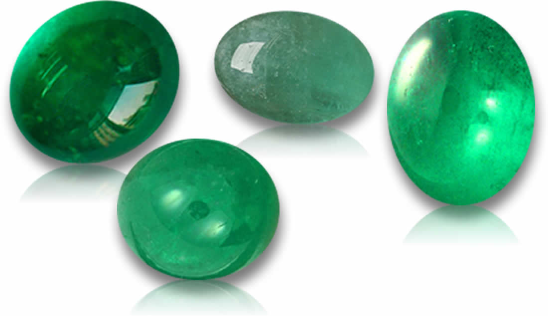 Cabochão de esmeralda natural para anel masculino personalizado