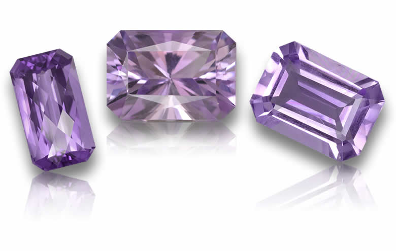 Emerald Cut Amethyst - Natural Quality Gemstones - Certified
