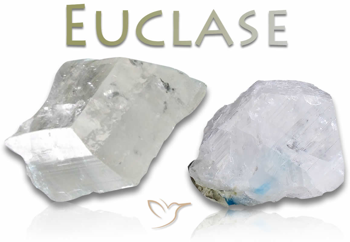 Pedras preciosas ásperas de euclásio branco