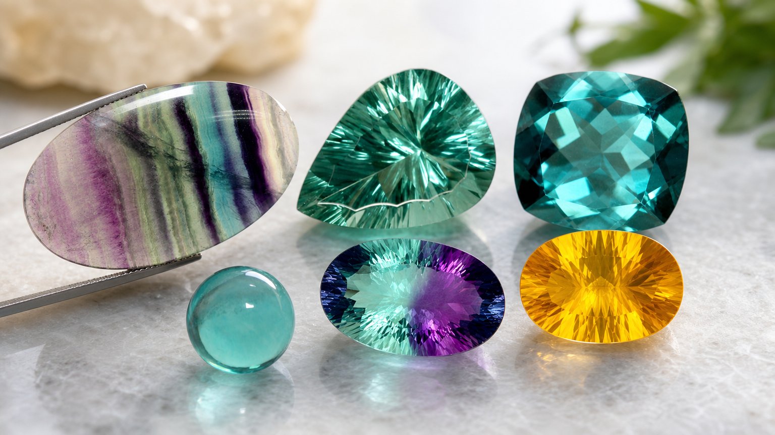 Gemas de fluorita natural - guia de compra
