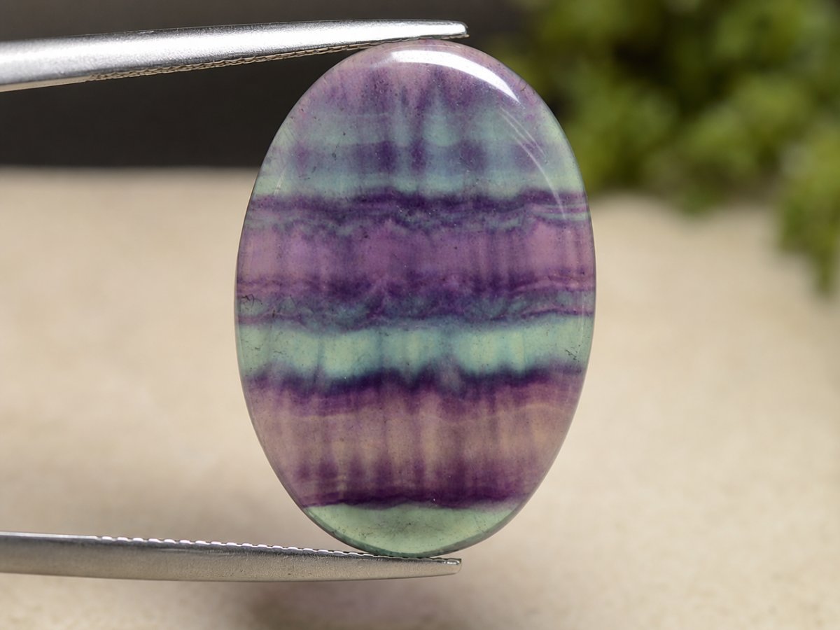 Visão aproximada de gemas de fluorita natural.