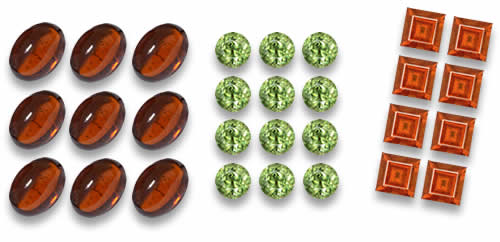 Lotes de granada natural para joias e colecionismo