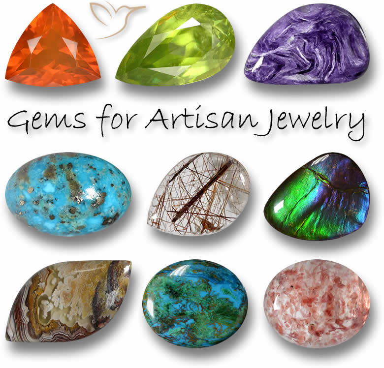 Pedras preciosas exclusivas para joias artesanais
