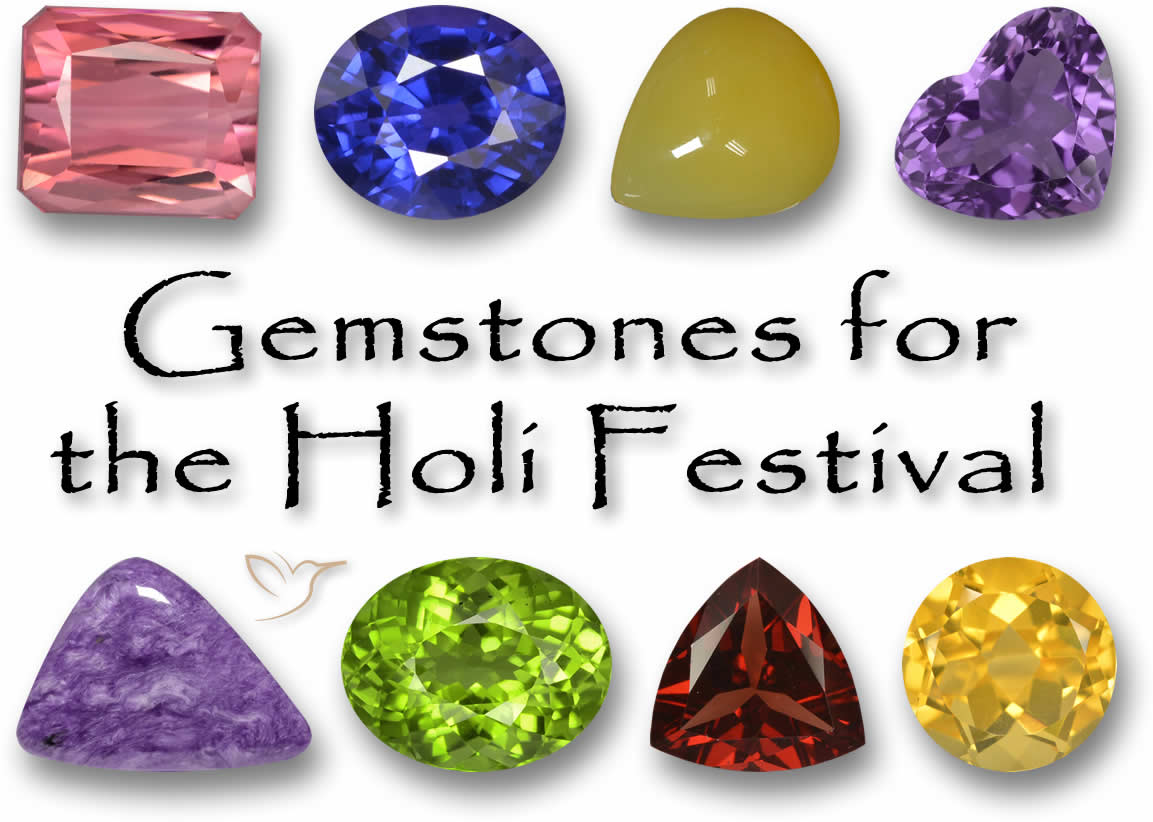 Pedras preciosas para o Festival Holi
