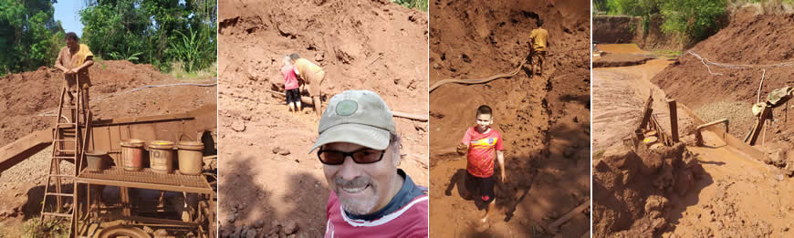 Mineração de pedras preciosas em Chanthaburi / Tailândia