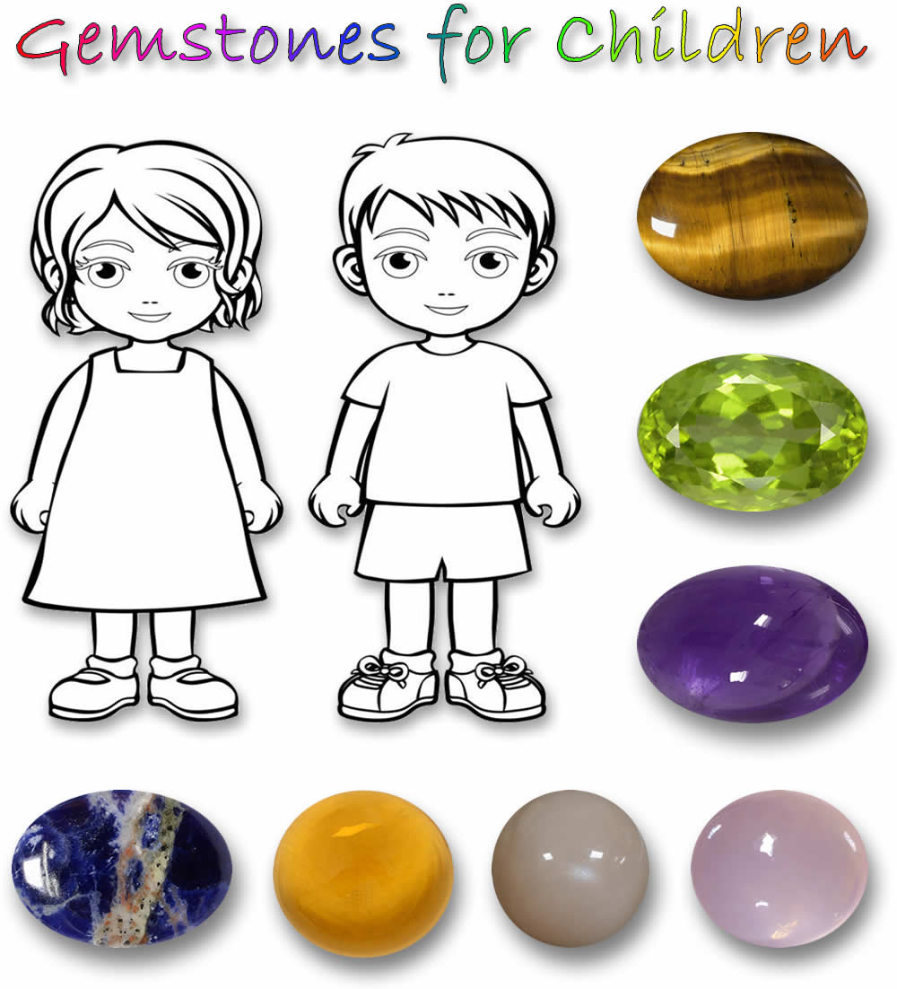 Pedras preciosas para crianças