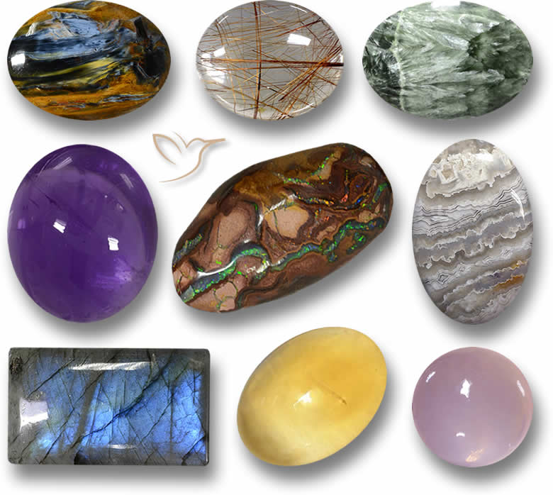 Pedras preciosas cabochão