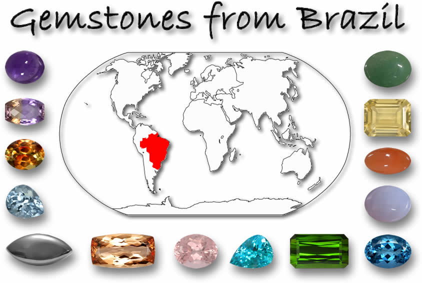 Gemas encontradas no Brasil