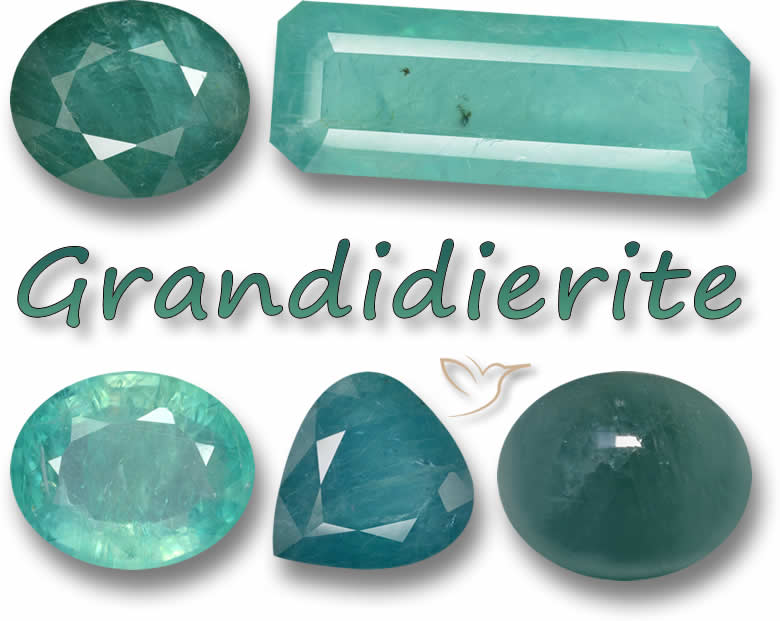 Pedras preciosas naturais de grandidierita