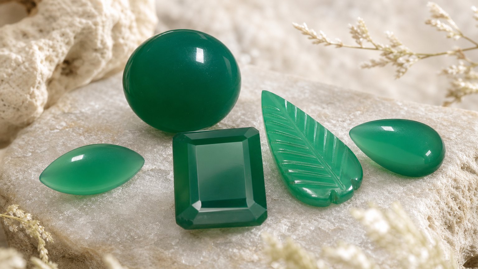 Gemas de ágata verde natural - guia de compra