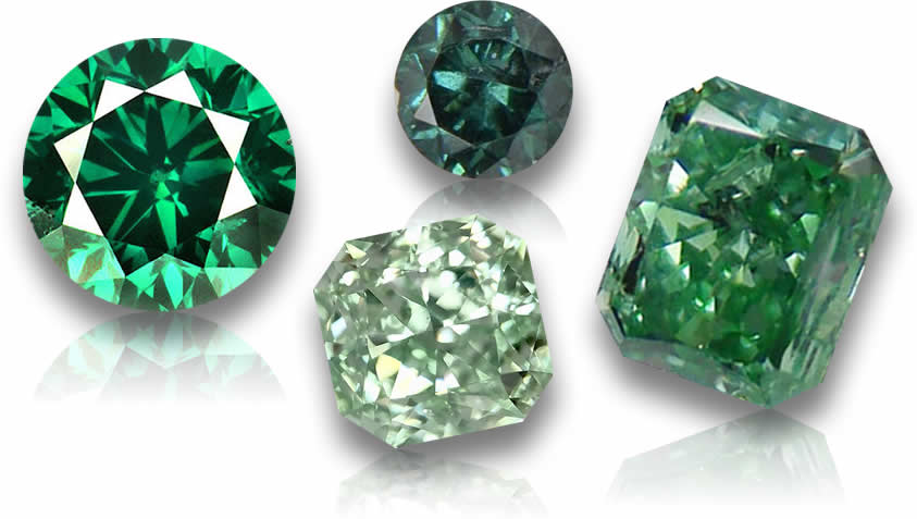 Diamantes verdes à venda