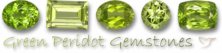 Pedras preciosas de peridoto verde