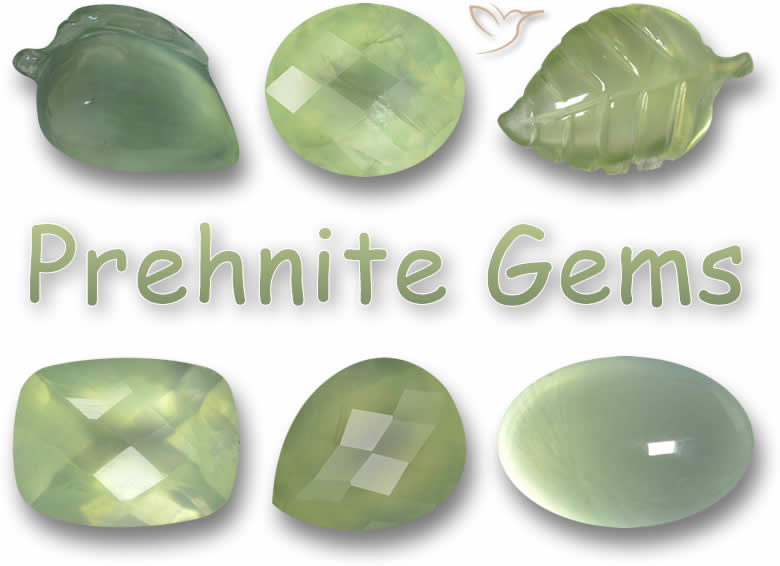 Pedras Prehnitas Verdes
