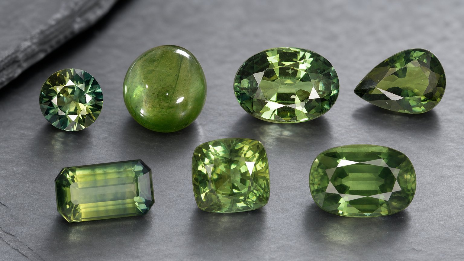 Guia de compra de gemas de safira verde natural