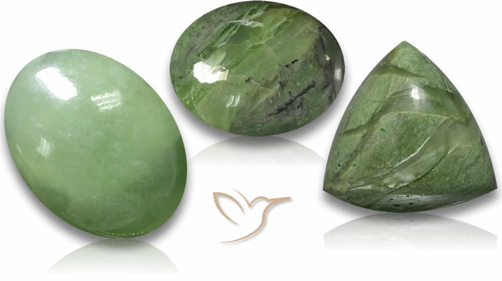 Cabochões Serpentinos Verdes
