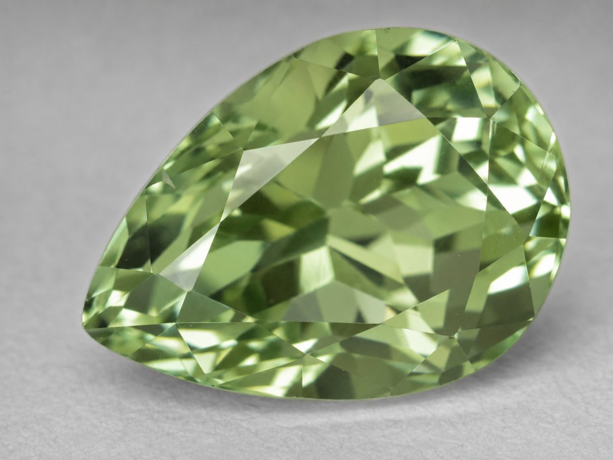 Visão aproximada de gemas naturais de Hiddenita.