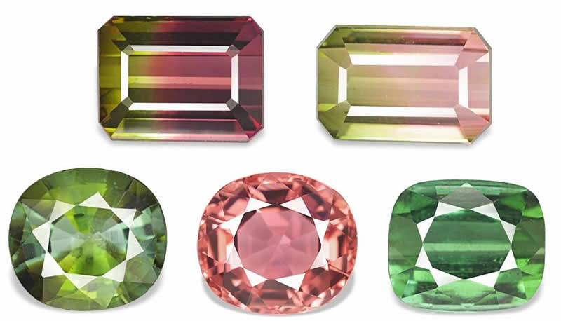 Principais pedras preciosas de turmalina