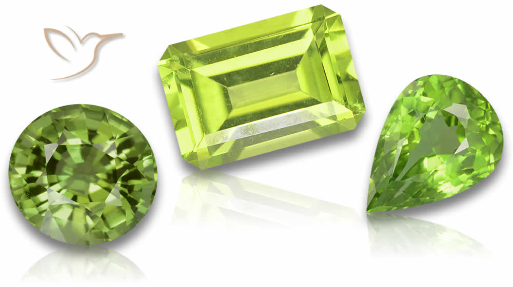 Pedras preciosas de peridoto natural
