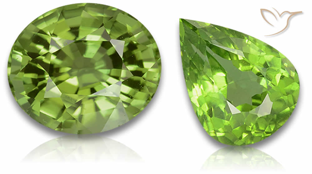 Pedras preciosas de peridoto natural