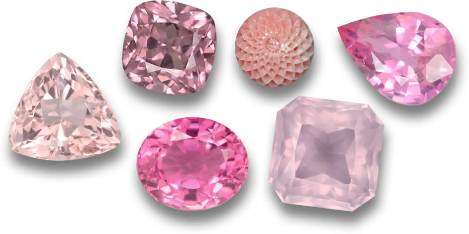 Pedras preciosas rosa choque à venda