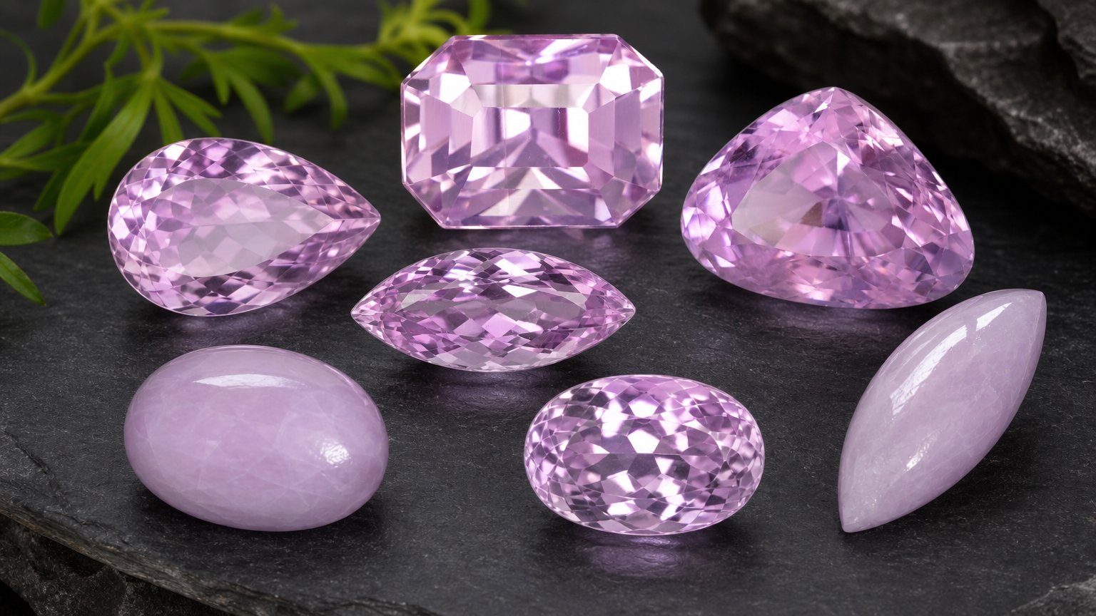 Gemas de kunzita natural - guia de compra