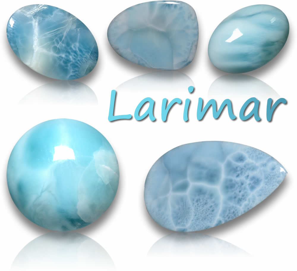 Pedras preciosas Larimar Naturais